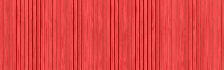 Panorama of Modern red stone wall with stripes texture and seamless background