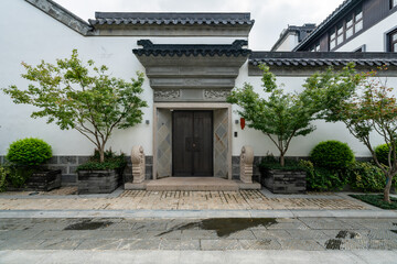 Obraz premium Lotus Lane, the ancient town alley in Nanjing, Jiangsu Province, China