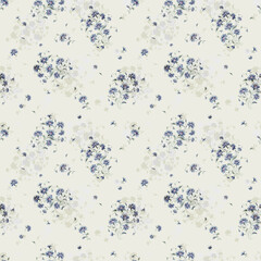  Abstract seamless pattern lovely flowers drawn on paper paints