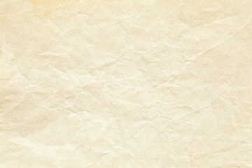 Yellow crumpled paper background texture
