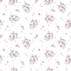  Abstract seamless pattern lovely flowers drawn on paper paints