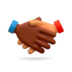 handshake isolated on white