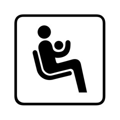 Breastfeeding area sign pictogram 