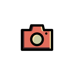 Camera Icon Filled Outline Holiday Illustration Logo Vector
