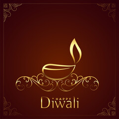 artistic happy diwali wishes card design background