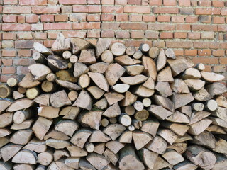Generated firewood middle generation beautiful background