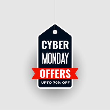 Hanging cyber monday special sale offer tag