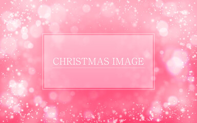 Fototapeta na wymiar フレームのついたキラキラしたクリスマスイメージの背景素材