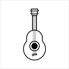 Obraz na płótnie Canvas classical guitar icon simple style