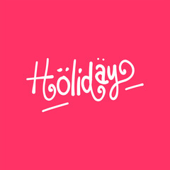 Happy holidays.Beautiful greeting card scratched calligraphy black text word gold stars. Hand drawn invitation, promotion design. Handwritten modern brush lettering white background isolated