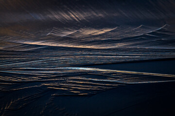 sunset colored textured first ice