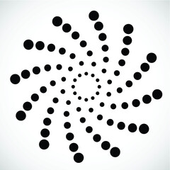 Halftone dots in circle form. round logo . vector dotted frame . Half tone design element