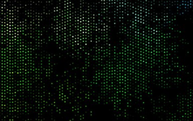 Obraz premium Dark Green vector backdrop with dots.