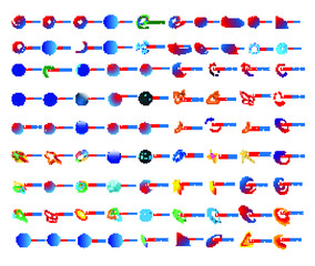 Vector Logo Design Template. Abstract Colorful Stripe Icon. Curved Lines on White Background. 