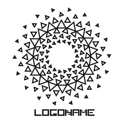 Halftone dots in circle form. round logo . vector dotted frame . Half tone design element