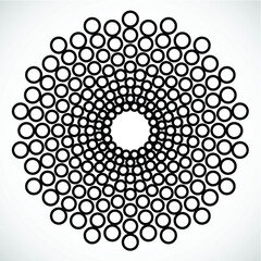 Halftone dots in circle form. round logo . vector dotted frame . Half tone design element