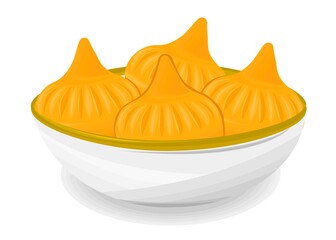 Modak Indian Sweets or Mithai Food Vector