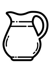 Jug Flat Icon Isolated On White Background