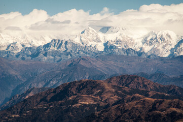 Kanchenjunga mountain view from Sandakphu trek, Singalia National Park, India