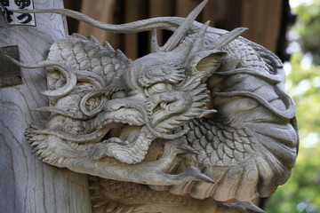 象潟蚶満寺の山門彫刻