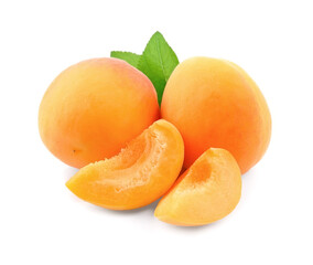 Swet apricots with slick apricots fruits