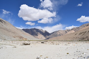 landscape in the himalayas way to pangong lake leh ladakh