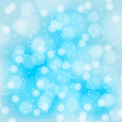 Abstract blue effect bokeh background or texture