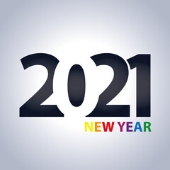 2021 happy new year card style seasonal design