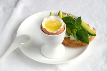 Soft-boiled egg for Breakfast.