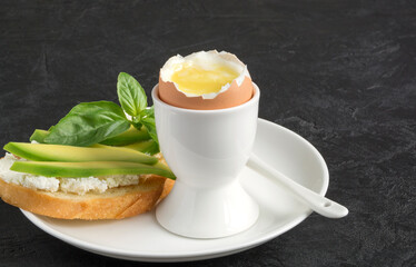Soft-boiled egg for Breakfast.