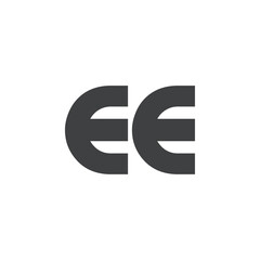 EE letter logo design vector