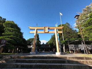 出水神社の鳥居、熊本、日本