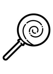 Lollipop Candy Flat Icon Isolated On White Background