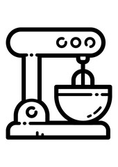 Dough Mixer Flat Icon Isolated On White Background