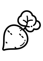 Beetroot Flat Icon Isolated On White Background