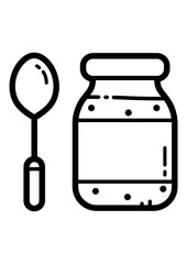 Can Of Jam Flat Icon Isolated On White Background