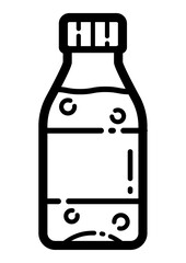 Vegetable Oil Bottle Flat Icon Isolated On White Background