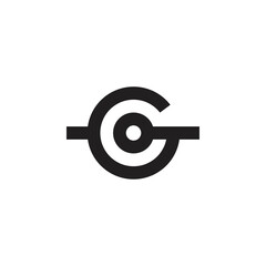 G letter target logo design vector