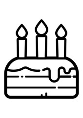 Cake Flat Icon Isolated On White Background