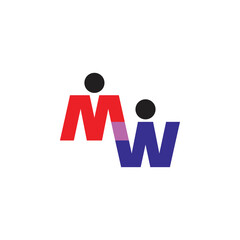 MW letter logo design vector