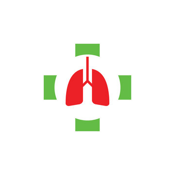Plus with Lung medical treatment logo
