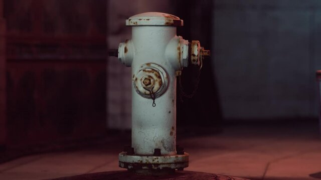 Fire hydrant in small town