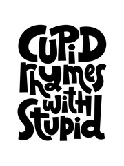 Anti Valentine hand drawn lettering