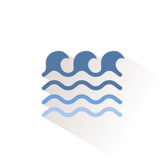 Medium waves. Isolated color icon. Weather vector illustration