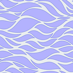 Hand drawn seamless pattern with wave shapes for web, textile, wrapping and design