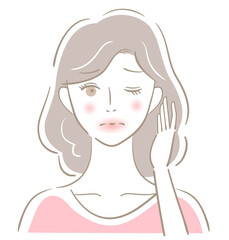 白髪に悩む女性