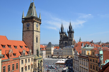 Fototapeta premium vistas sobre el centro historico de la ciudad de Praga, republica checa