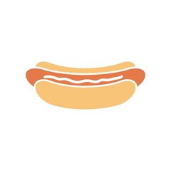 Hot Dog Icon Color Design Vector Template Illustration