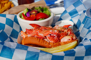 Fresh lobster rolls in Maine