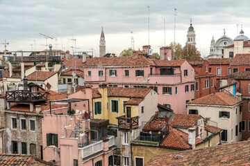 Venice Rooftop, in Venezia, tipical landscape of Italy, Europe